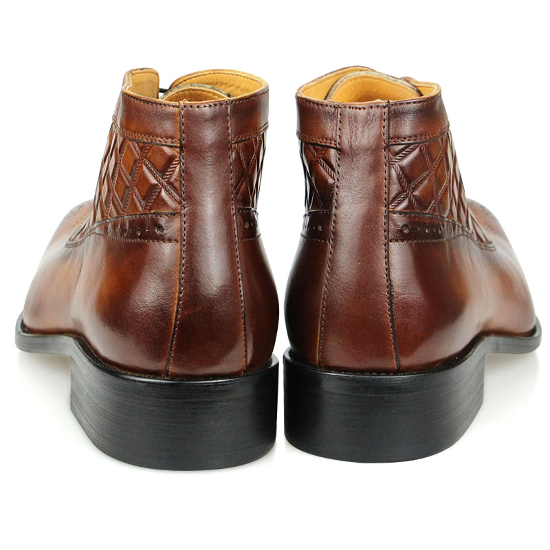 Bottes en cuir décontractées pour hommes – Nouveau design tendance – Image 6