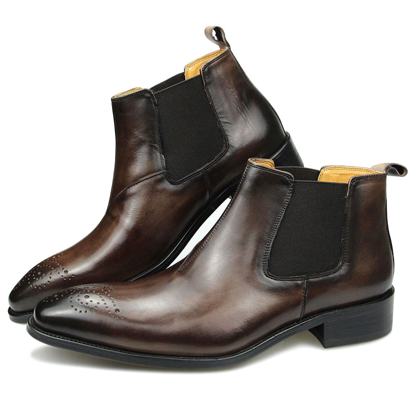Bottines Chelsea en cuir PU de haute qualité pour hommes – Image 2