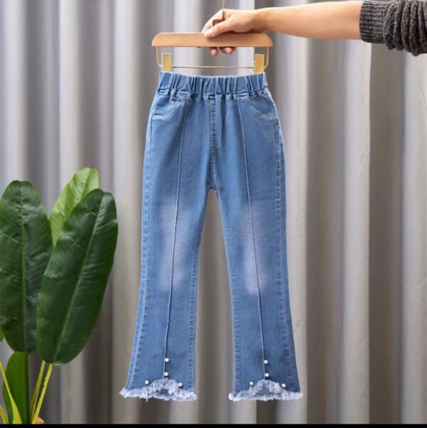 Pantalon évasé en denim pour filles