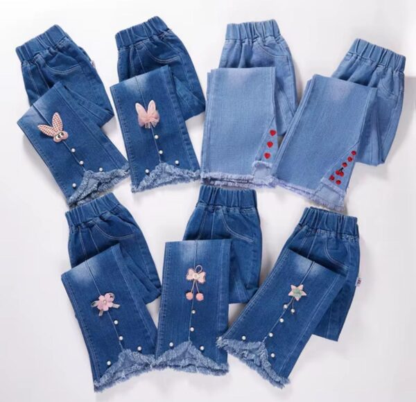 Pantalon évasé en denim pour filles – Image 2