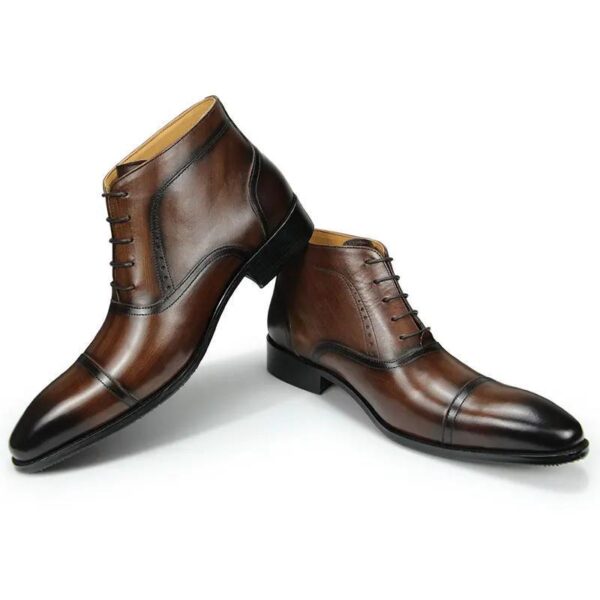 Chaussures d'automne en cuir véritable