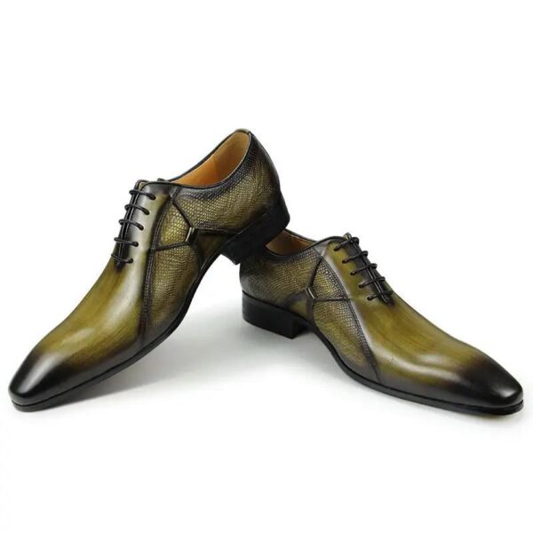 Chaussures Oxford en cuir à bout pointu