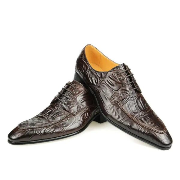 Chaussures en cuir de peau de crocodile