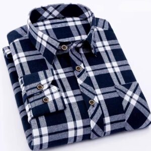Chemise à carreaux décontractée pour homme, élégant et en coton