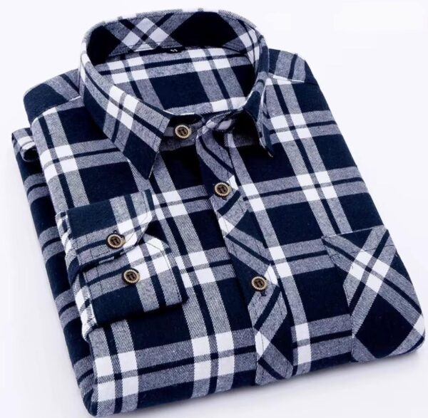 Chemise à carreaux décontractée pour homme, élégant et en coton – Image 4